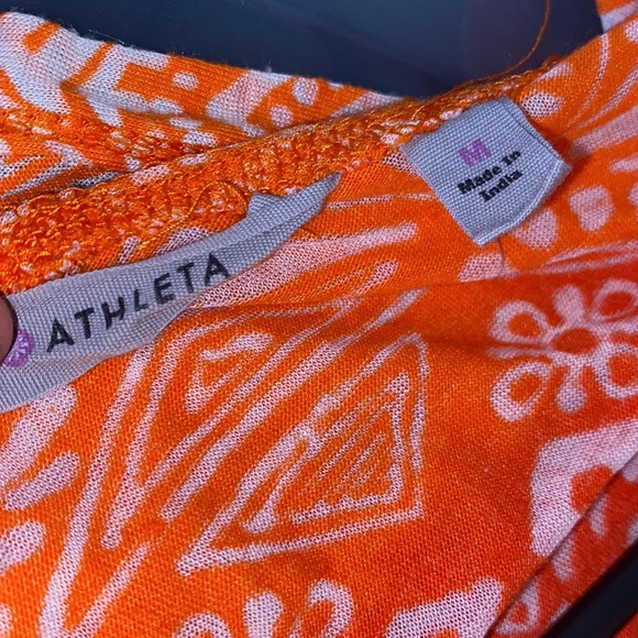 Athleta Hidden Lake Deep Red Firestone ombré long sleeve pullover top with hood - Picture 8 of 10